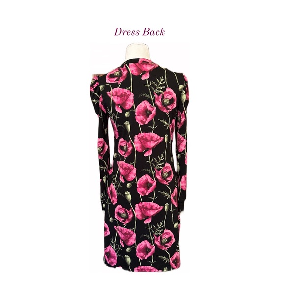 LuLaRoe Ava Dress Size Small Floral Poppies - Picture 2 of 5